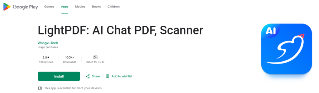 LightPDF: AI Chat PDF, Scanner